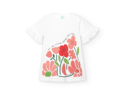 Letní šaty s vlčím mákem, aplikace, holka, Boboli