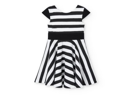 Šaty bílo -černé pruhy, dívka, Boboli