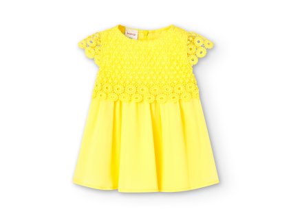 Šaty žluté barvy, krajka, dívka, Boboli