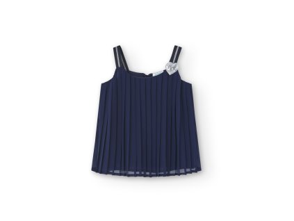 Top tmavě modrý, pliz, na ramínka, dívka, Boboli