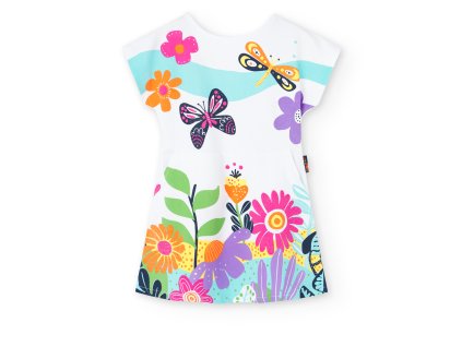 Šaty, tunika s krátkým rukávem, květiny, motýli, dívka, Boboli