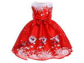 Vánoční šaty červené - veselý Santa