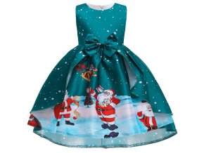 Vánoční šaty Santa zelené