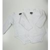 Bílá body s dlouhým rukávem, 2 pack