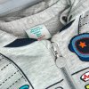 Mikina space, reflex, flees, odepínací kapuce, šedá barva, Boboli