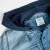 Košile s odepínací kapucí, denim barva, Boboli