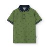 Polo tričko s krátkým rukávem, zelená barva, kluk, Boboli