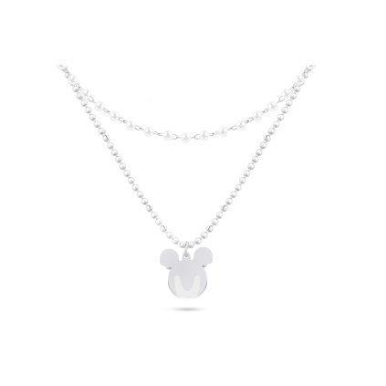 Řetízek z chirurgické oceli, dvojřadý s přívěskem Mickey Mouse 3001437