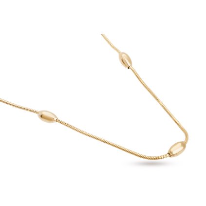 Řetízek z chirurgické oceli, pozlacený řetízek 18k zlatem s oválky, délka 50 cm 3001564