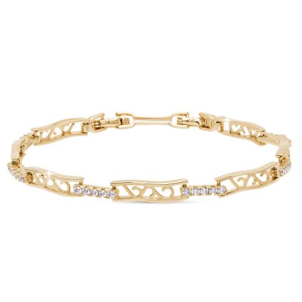 Pozlacený náramek 14k zirkon 2002506
