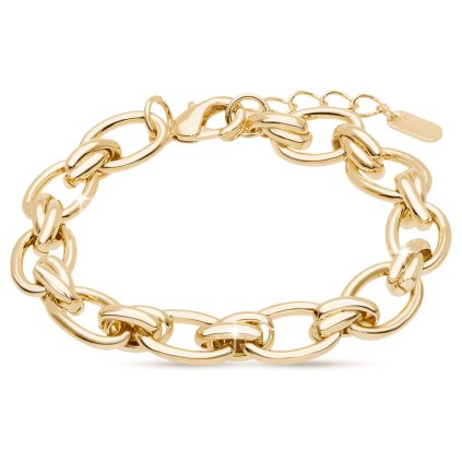 DUBAI 2610 Pozlacený náramek 14k oválky  Ellami