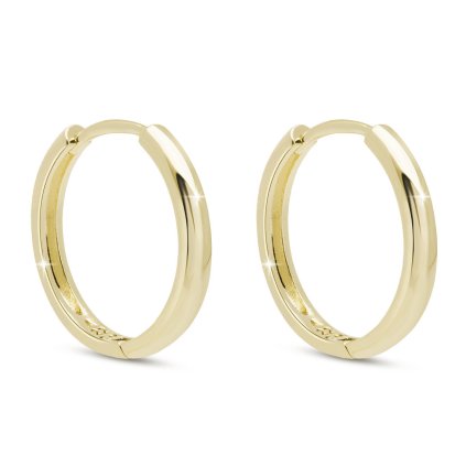 Pozlacené náušnice 14k, kruh 2 cm 1003332