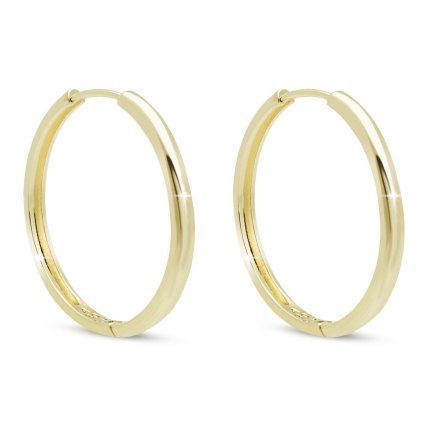 Pozlacené náušnice 14k, kruh 2,5 cm 1003336