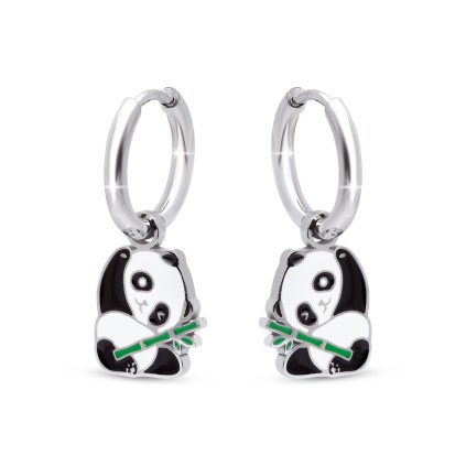 Náušnice z chirurgické oceli, panda 1003225