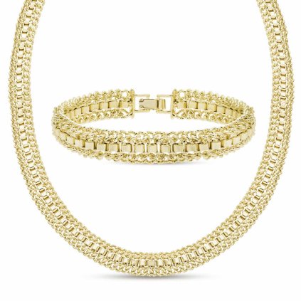 Set masivní pozlacený 14K, 338