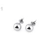 Náušnice z chirurgické oceli, pecka (Barva Stříbrná)