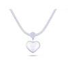 VERONA 1330 Řetízek skládaný s přívěskem, srdce zdobené perletí