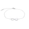 Náramek z chirurgické oceli s pevným přívěskem, nekonečno se zirkony 2001816