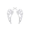 Náušnice z chirurgické oceli, visací andělské křídla se zirkony 1002359
