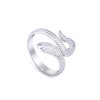 Dámský nastavitelný prsten z chirurgické oceli, had 4000264