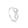 Bez nazvu11 Dámský jemný prsten z chirurgické oceli, nekonečno s pásem zirkonů 4000278