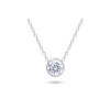 Rhódiovaný jemný řetízek s přívěskem, drobný zirkon 3001623