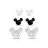 Sada náušnic z chirurgické oceli, Mickey Mouse se zirkony 1002512