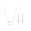 Set z chirurgické oceli, andělské křídlo, řetízek + visací náušnice 228