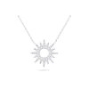 Řetízek z chirurgické oceli s přívěskem, slunce ozdobené zirkony 3001695