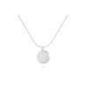 Řetízek z chirurgické oceli s přívěskem, jemné kolečko s bílým kamínkem 3001690-1