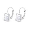 Náušnice z chirurgické oceli, čtverečky s čirými zirkony 1002702