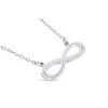 Řetízek z chirurgické oceli s přívěskem, nekonečno ozdobené zirkony 3001792