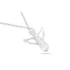 Řetízek z chirurgické oceli s přívěskem, anděl s roztaženými křídly a zirkony 3001812