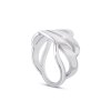 Dámský prsten z chirurgické oceli masivní, vlnitý motiv s ozdobnými průřezy 4000364