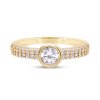 SOFIA 0399 Zlatý prstýnek se zirkonem a řadou malých zirkonů  Ellami