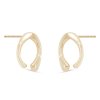Pozlacené náušnice 14k zaoblené půlkruhy 1003061