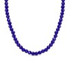 Korálkový řetízek z chirurgické oceli modré barvy 3002109-4