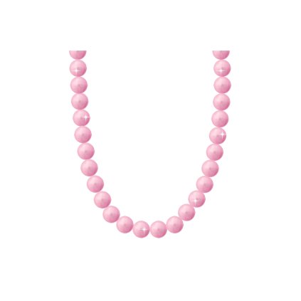 Gyöngy nyaklánc műgyöngyökkel - rózsaszín 6000657-7