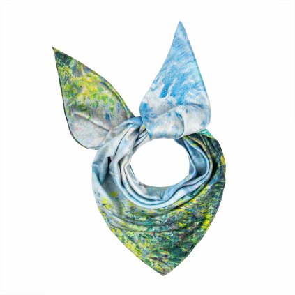 37979 2 damsky oboustranny hedvabny satek rr3055 letuska s potiskem malby dama se slunecnikem a malba divky v louce 9001637 7