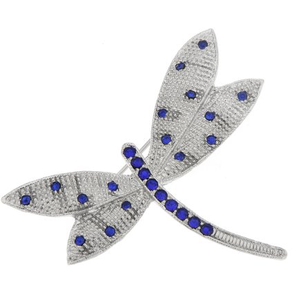 Bross - szitakötő strasszkövekkel, kék 9001674-4