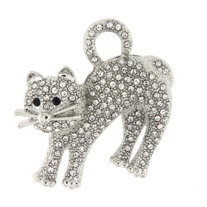 Bross - macska strasszkövekkel, átlátszó 9001696-4
