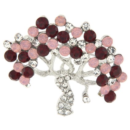 Bross - életfa strasszkövekkel, piros 9001673-4