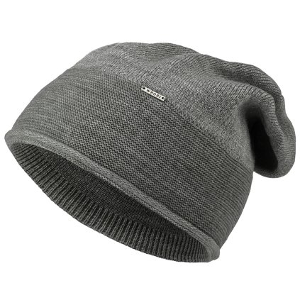 Női téli sapka Wrobi D82 csillogó fonallal, sötétszürke 7100405-5