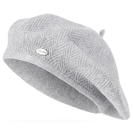 Női kasmír barett csillogó fonallal GA192, világosszürke 7100401-1