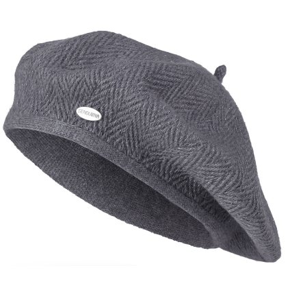Női kasmír barett csillogó fonallal GA192, sötétszürke 7100401-3