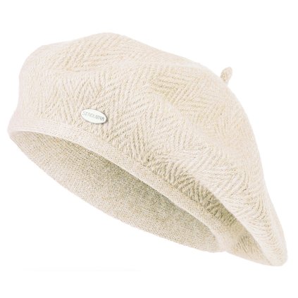 Női kasmír barett csillogó fonallal GA192, krém 7100401-6