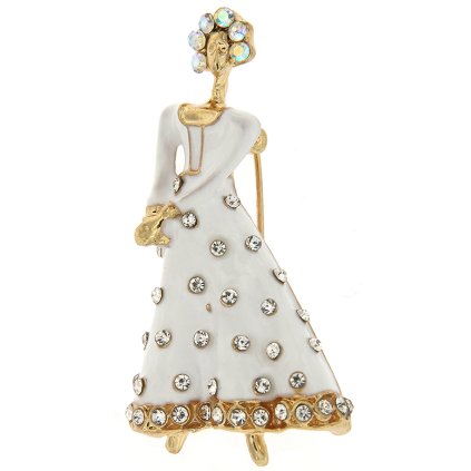 Bross - baba strasszkövekkel, fehér