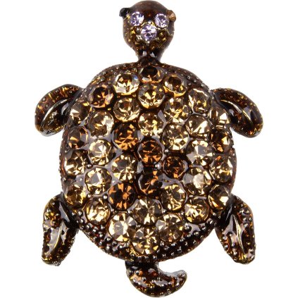 Cirkonokkal díszített teknős bross, arany szín 9001786-6