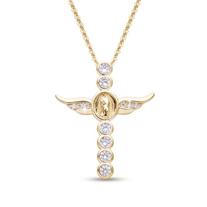 Aranyozott 14k keresztlánc 3002122