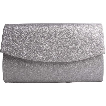 Ezüstszínű csillogó női borítéktáska 7300656-23